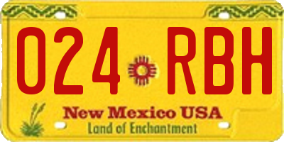 NM license plate 024RBH