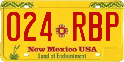 NM license plate 024RBP