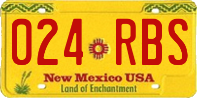 NM license plate 024RBS