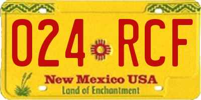 NM license plate 024RCF