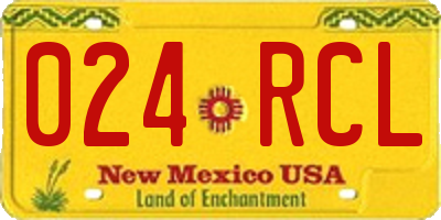 NM license plate 024RCL