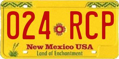 NM license plate 024RCP
