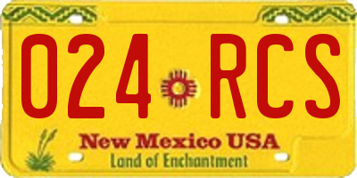 NM license plate 024RCS
