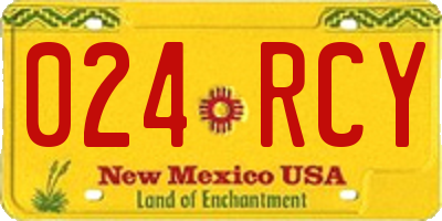 NM license plate 024RCY