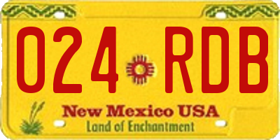 NM license plate 024RDB