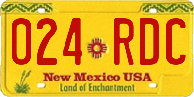 NM license plate 024RDC