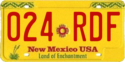 NM license plate 024RDF