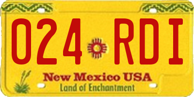 NM license plate 024RDI
