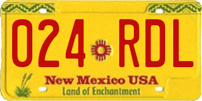 NM license plate 024RDL