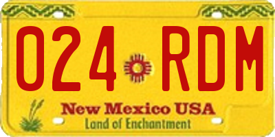 NM license plate 024RDM