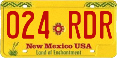 NM license plate 024RDR