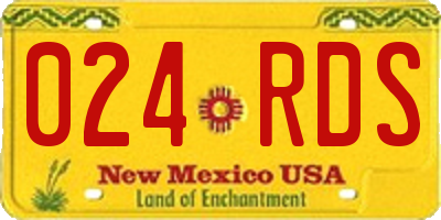 NM license plate 024RDS