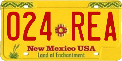 NM license plate 024REA