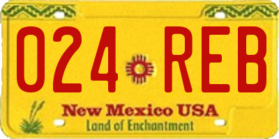 NM license plate 024REB