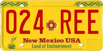 NM license plate 024REE