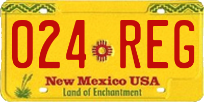 NM license plate 024REG