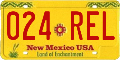 NM license plate 024REL