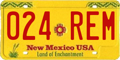 NM license plate 024REM
