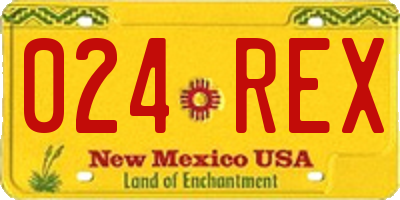 NM license plate 024REX