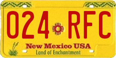 NM license plate 024RFC