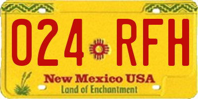 NM license plate 024RFH