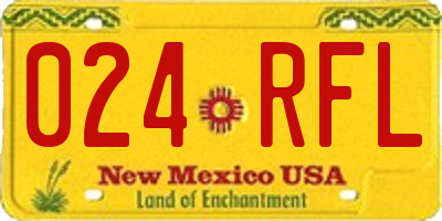 NM license plate 024RFL