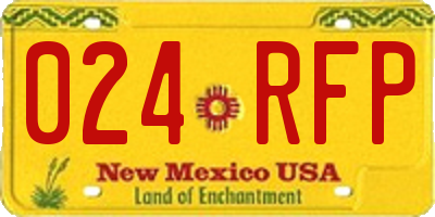 NM license plate 024RFP