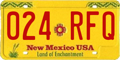 NM license plate 024RFQ