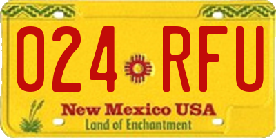 NM license plate 024RFU