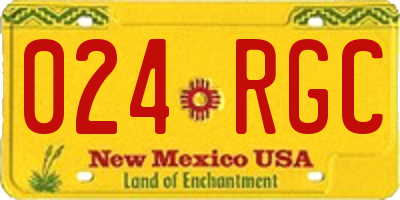 NM license plate 024RGC