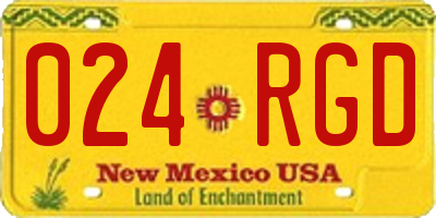 NM license plate 024RGD
