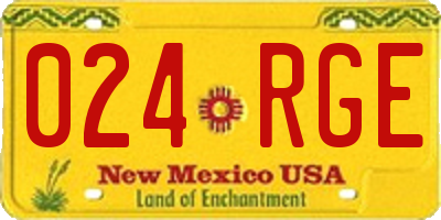NM license plate 024RGE