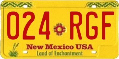 NM license plate 024RGF