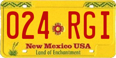 NM license plate 024RGI