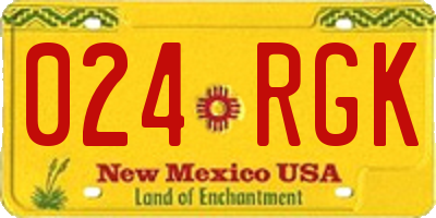 NM license plate 024RGK