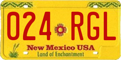 NM license plate 024RGL