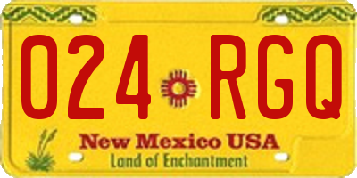 NM license plate 024RGQ