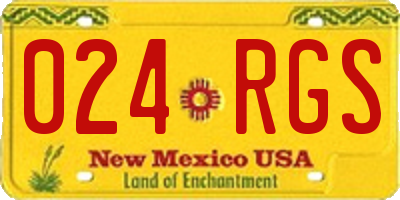 NM license plate 024RGS