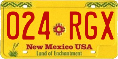 NM license plate 024RGX