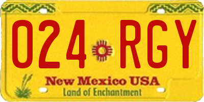 NM license plate 024RGY