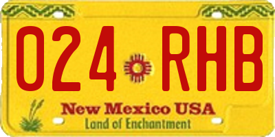NM license plate 024RHB