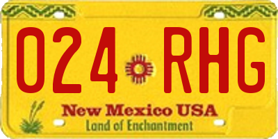 NM license plate 024RHG