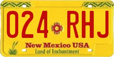 NM license plate 024RHJ