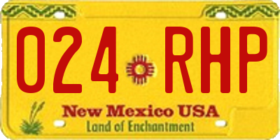 NM license plate 024RHP