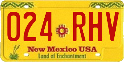 NM license plate 024RHV