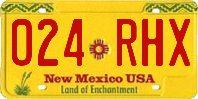 NM license plate 024RHX