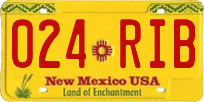 NM license plate 024RIB