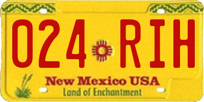 NM license plate 024RIH