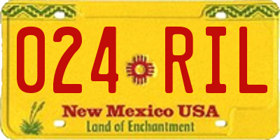 NM license plate 024RIL