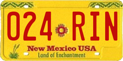 NM license plate 024RIN